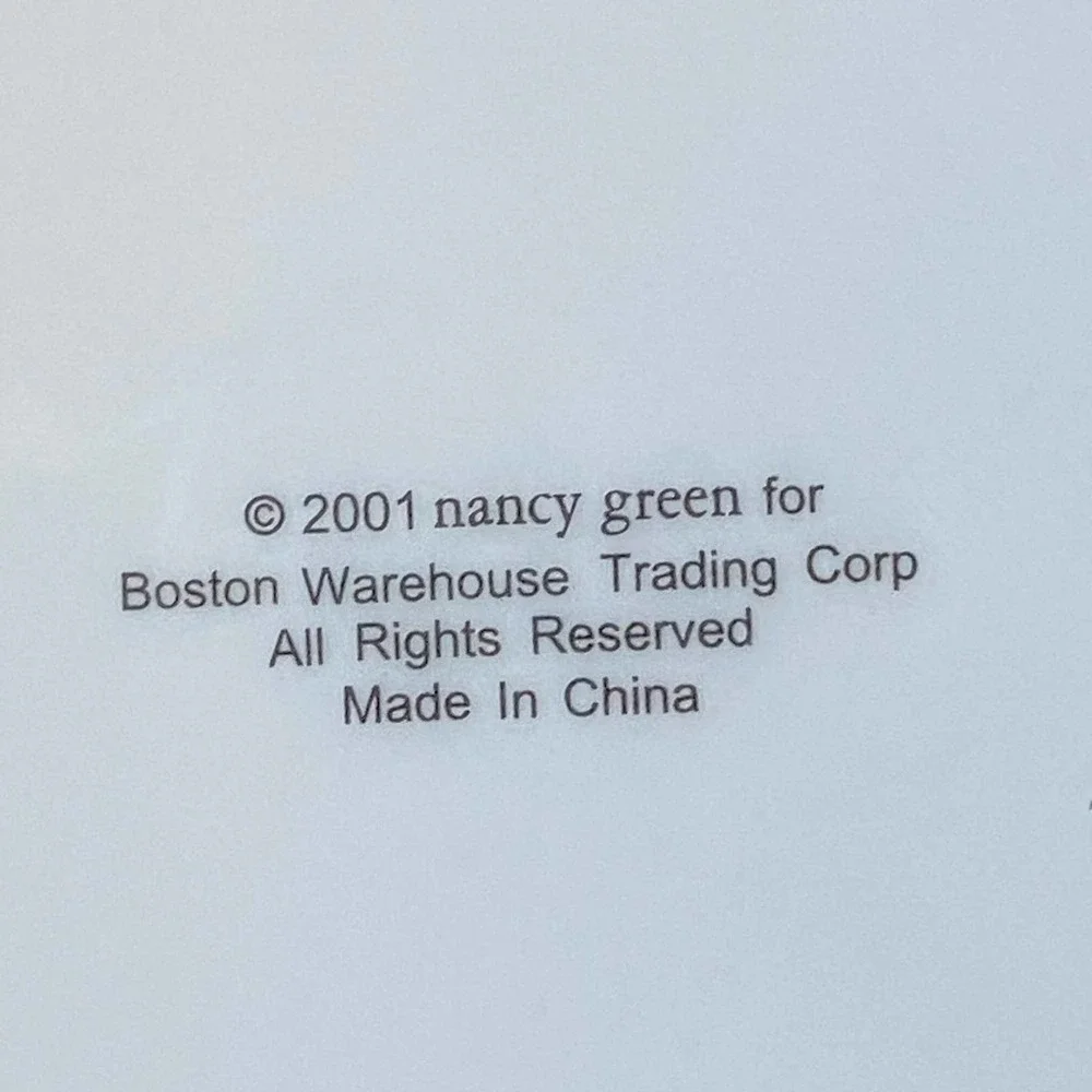 Nancy Green 2001 Boston Warehouse Wine & Cheese Dessert‎ Snack Appetizer Plates